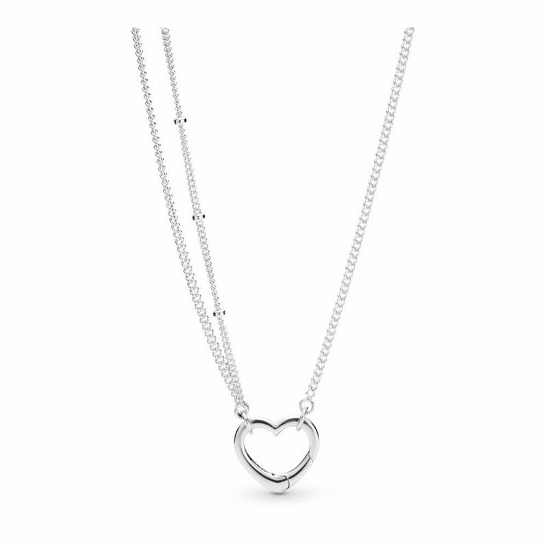 Pandora Open Heart Necklace - Sterling Silver - Canada | JC2088AS